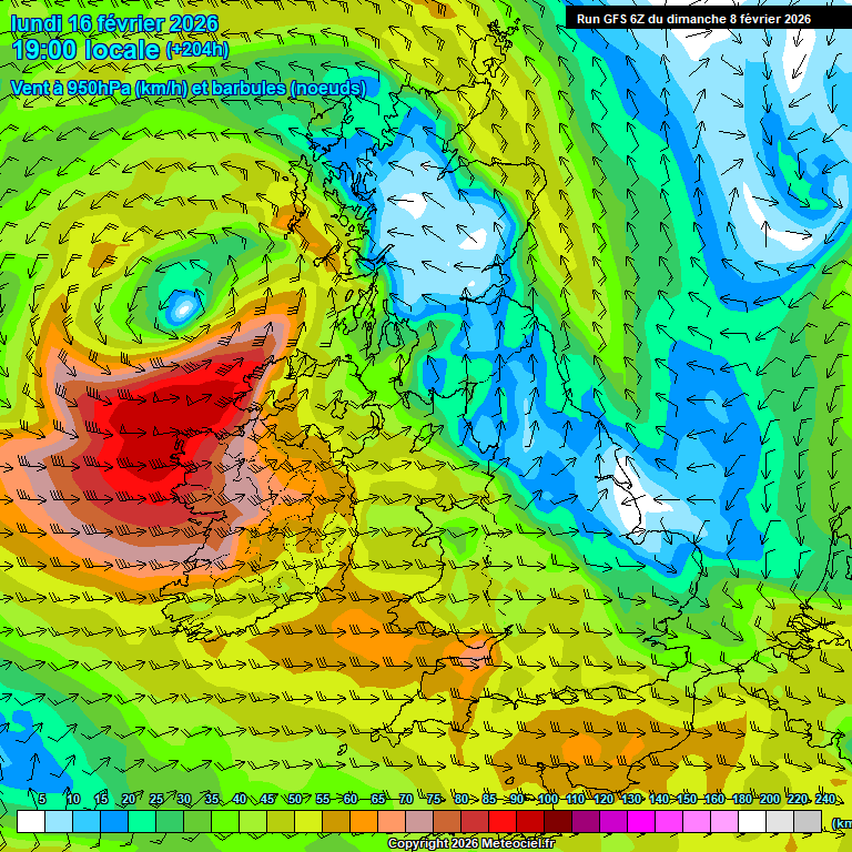 Modele GFS - Carte pr�visions 