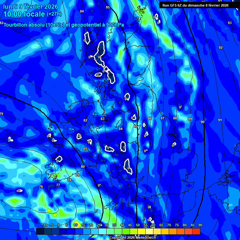 Modele GFS - Carte pr�visions 