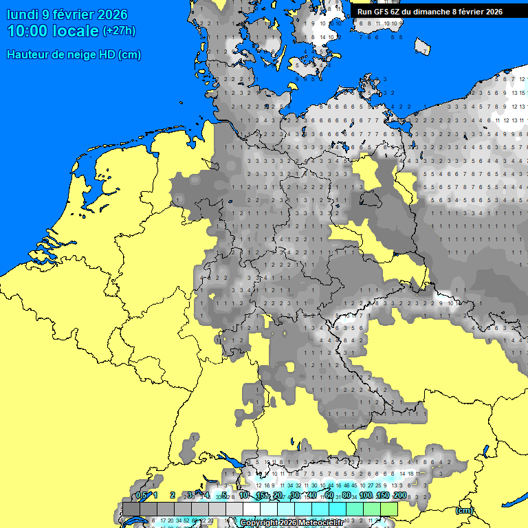 Modele GFS - Carte pr�visions 