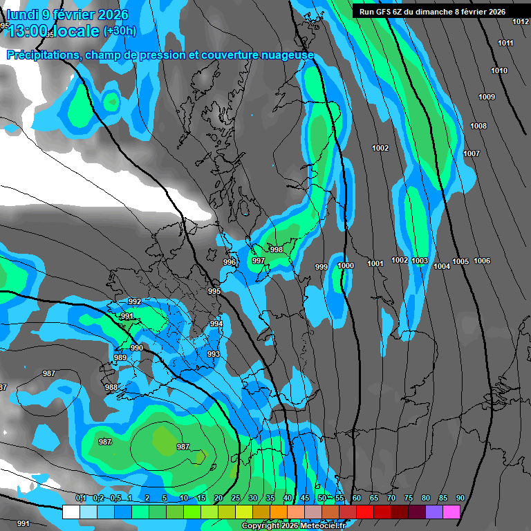 Modele GFS - Carte pr�visions 