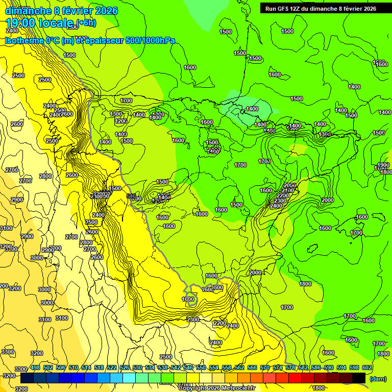 Modele GFS - Carte pr�visions 