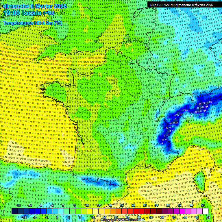 Modele GFS - Carte pr�visions 