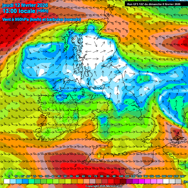Modele GFS - Carte pr�visions 