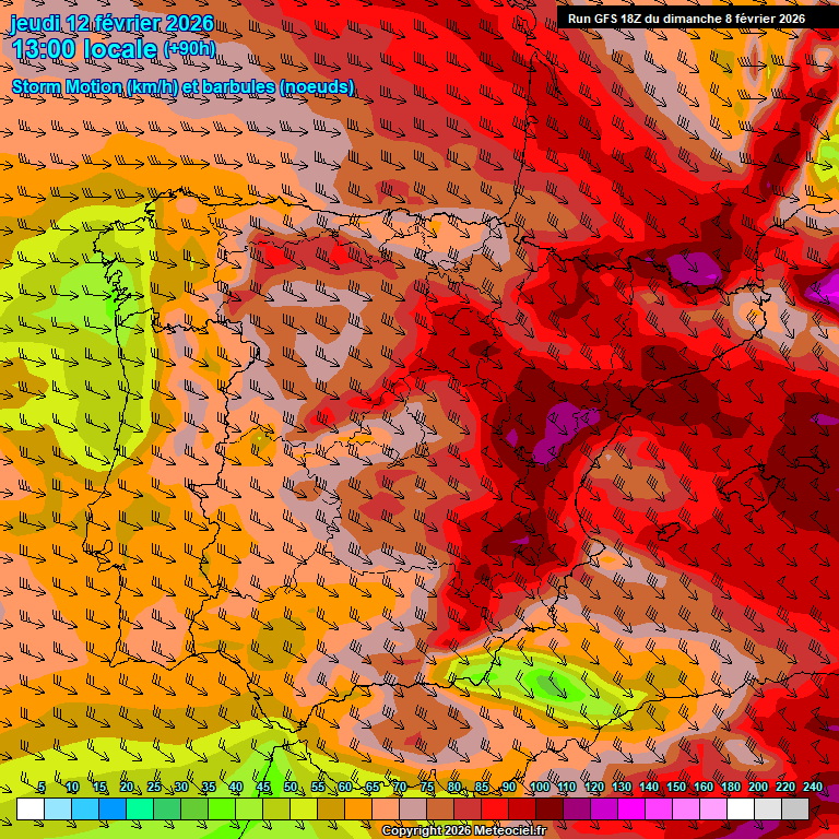 Modele GFS - Carte pr�visions 