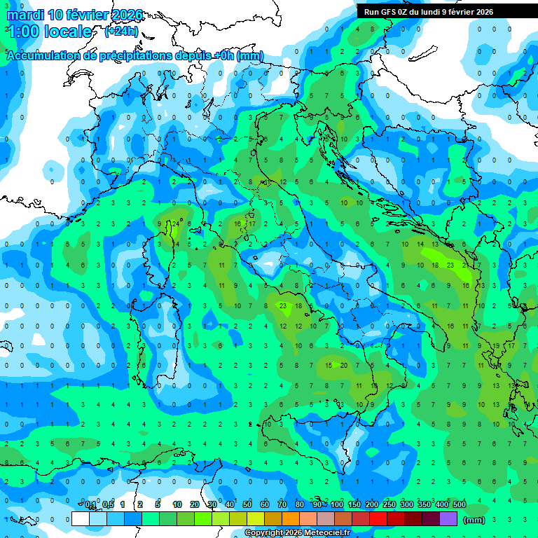 Modele GFS - Carte pr�visions 