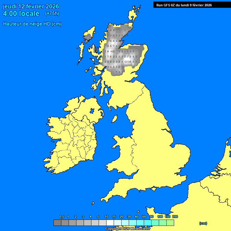 Modele GFS - Carte pr�visions 