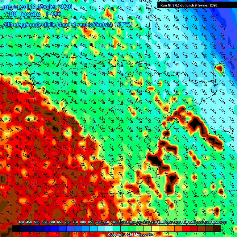 Modele GFS - Carte pr�visions 
