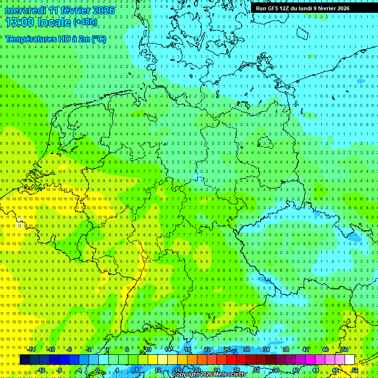 Modele GFS - Carte pr�visions 