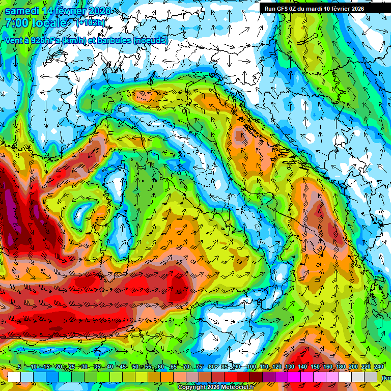 Modele GFS - Carte pr�visions 