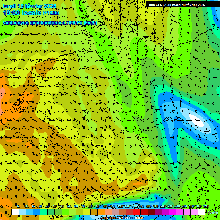 Modele GFS - Carte pr�visions 