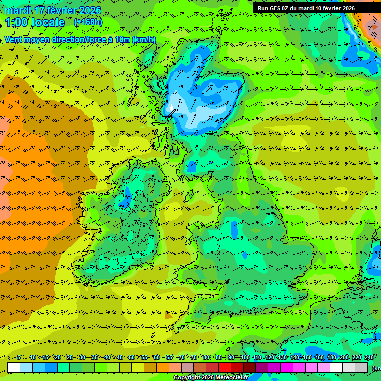 Modele GFS - Carte pr�visions 