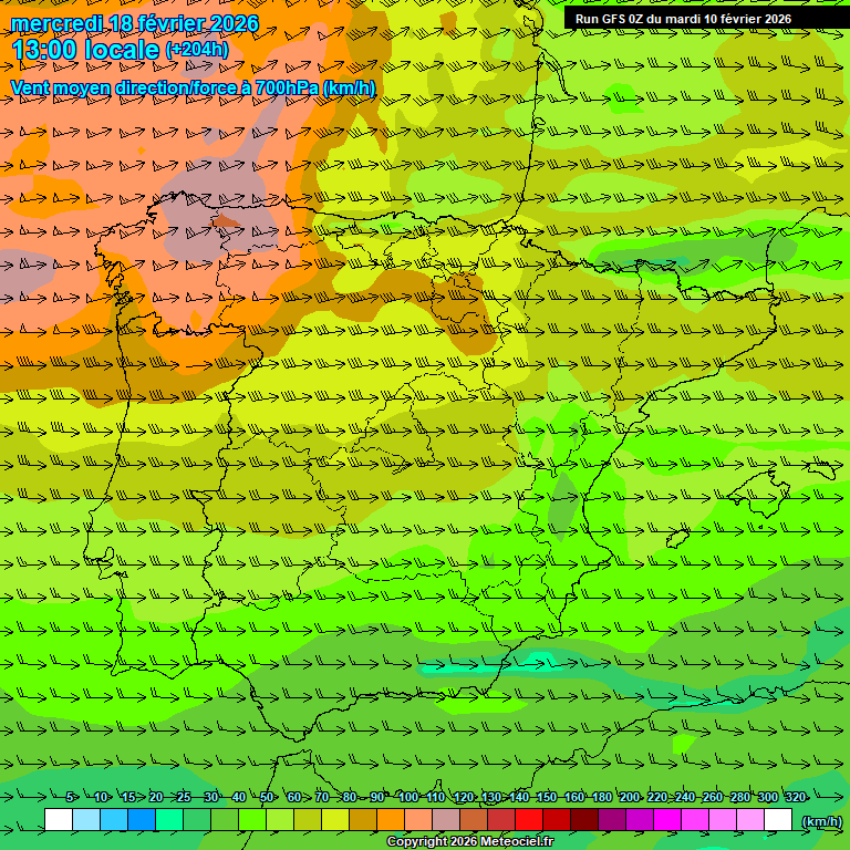 Modele GFS - Carte pr�visions 