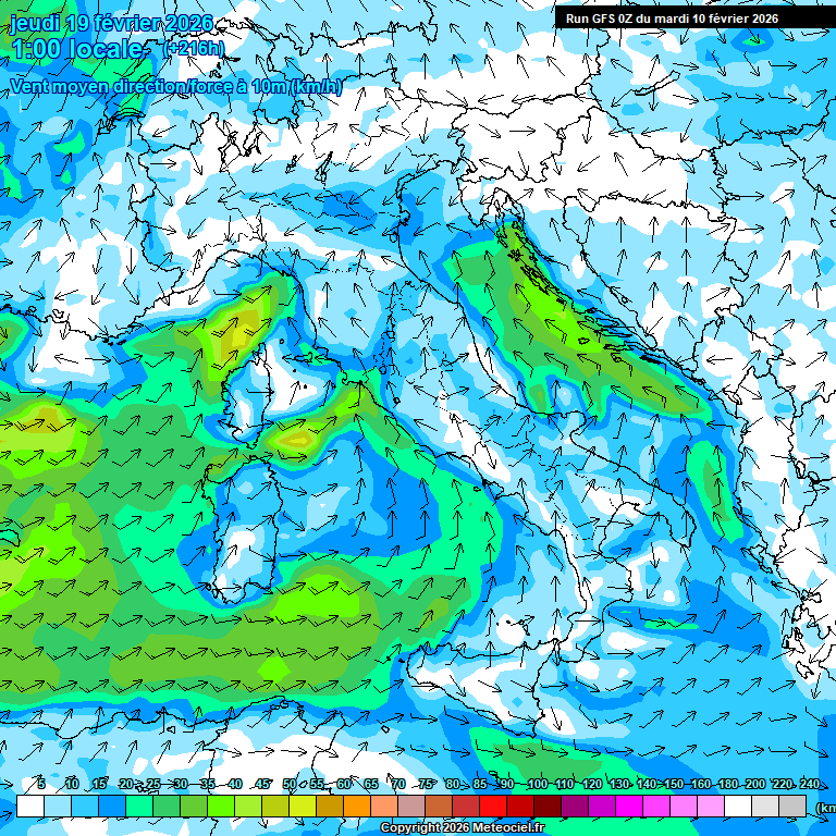 Modele GFS - Carte pr�visions 