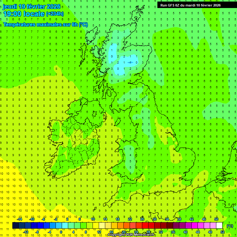 Modele GFS - Carte pr�visions 