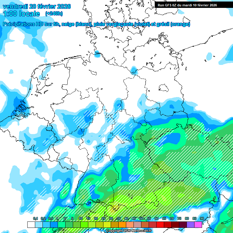 Modele GFS - Carte pr�visions 