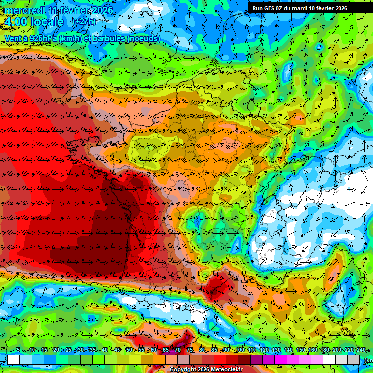 Modele GFS - Carte pr�visions 