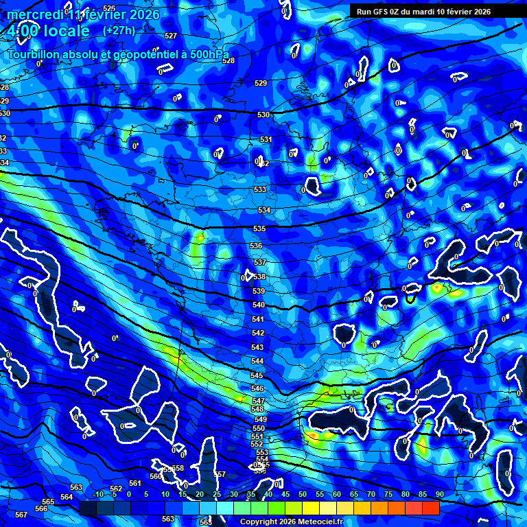 Modele GFS - Carte pr�visions 