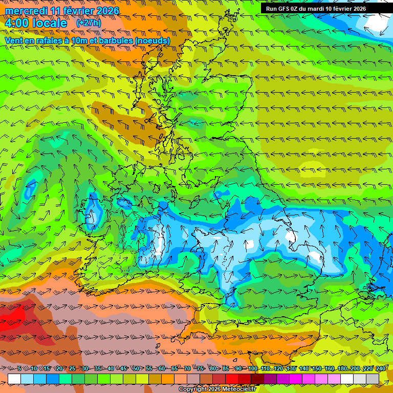 Modele GFS - Carte pr�visions 