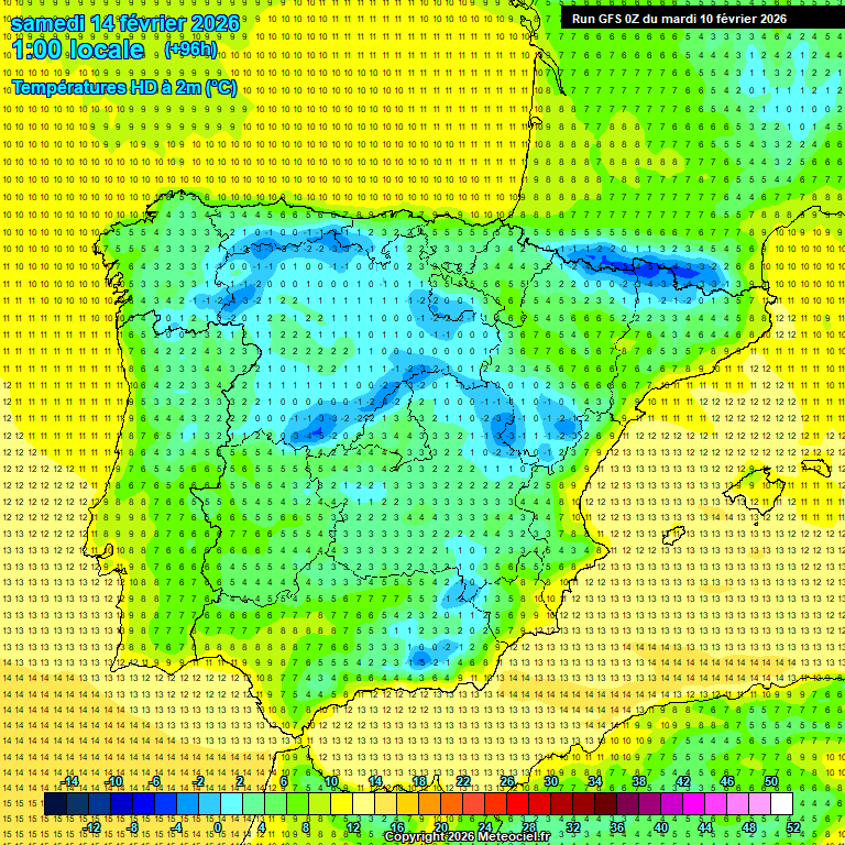 Modele GFS - Carte pr�visions 