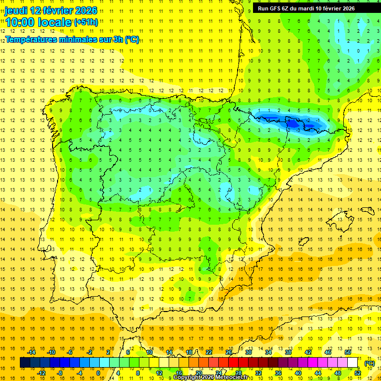 Modele GFS - Carte pr�visions 