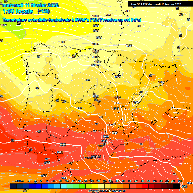 Modele GFS - Carte pr�visions 