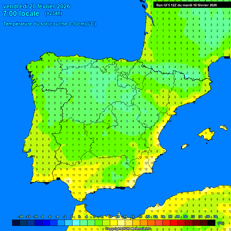 Modele GFS - Carte pr�visions 