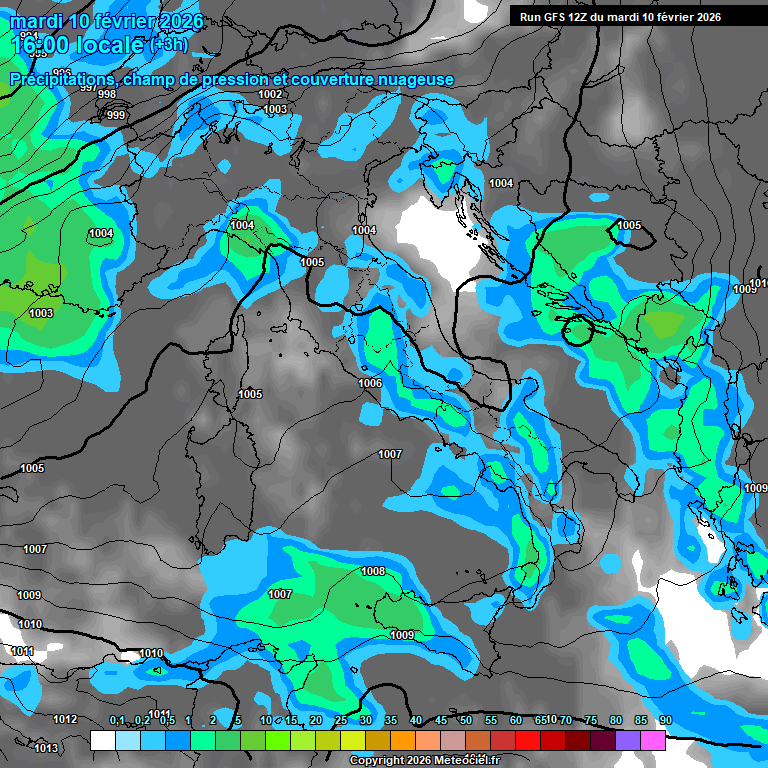 Modele GFS - Carte pr�visions 
