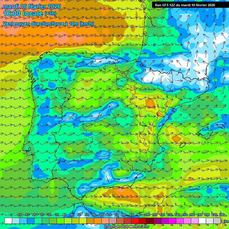 Modele GFS - Carte pr�visions 