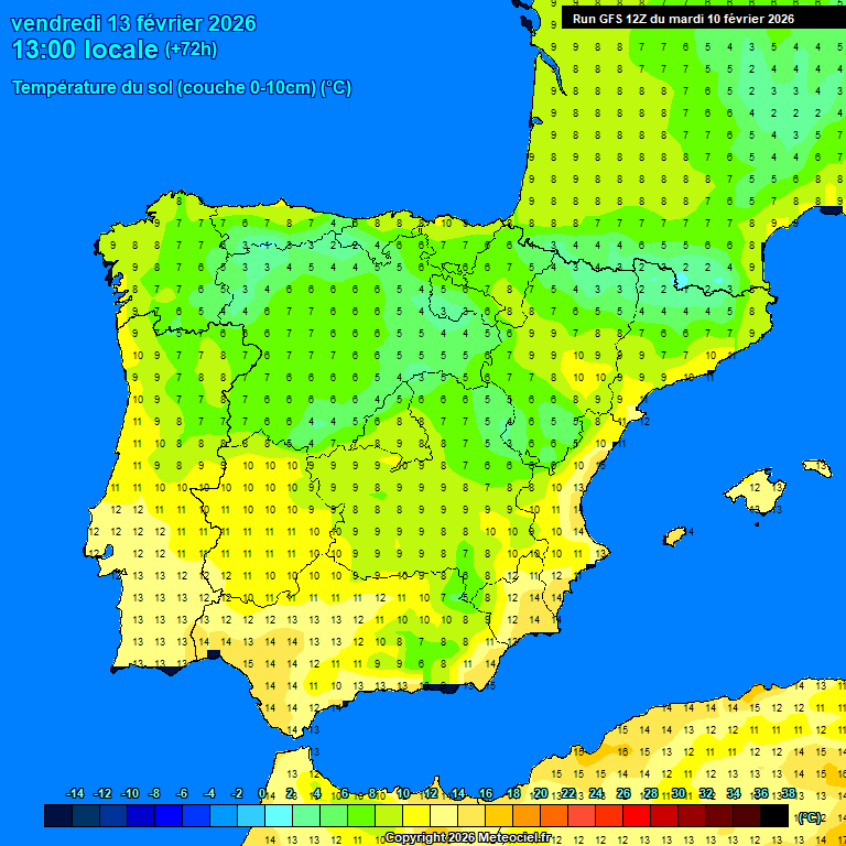 Modele GFS - Carte pr�visions 