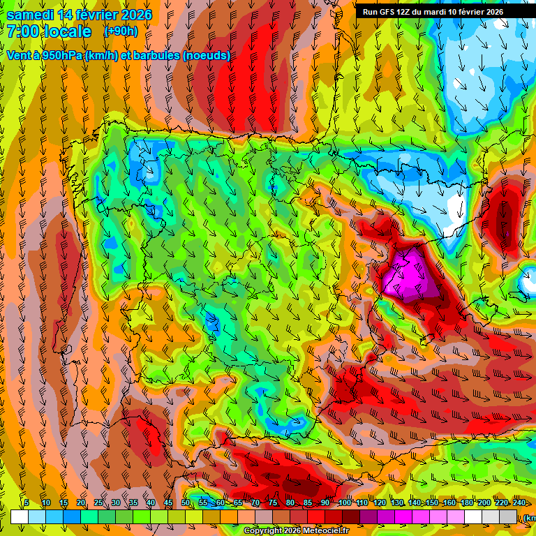 Modele GFS - Carte pr�visions 