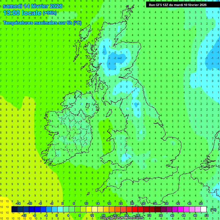 Modele GFS - Carte pr�visions 