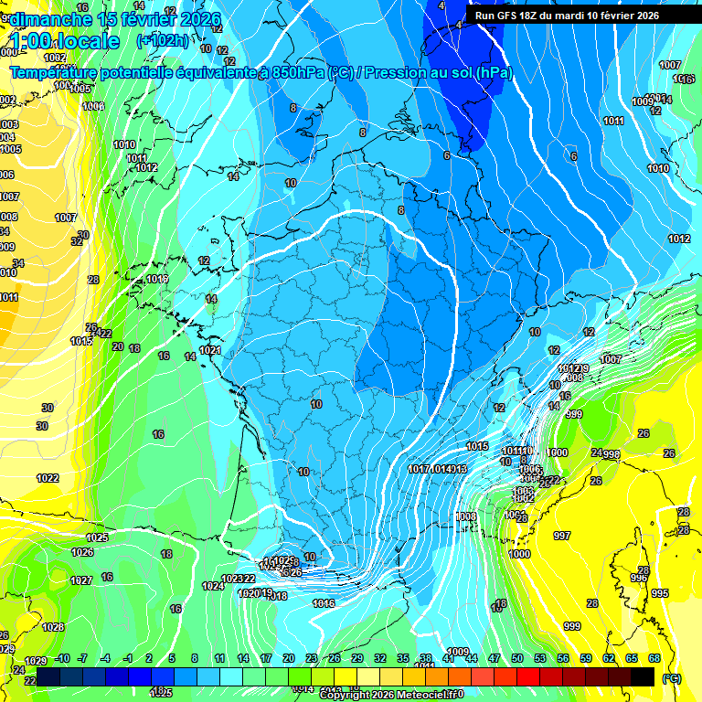 Modele GFS - Carte pr�visions 