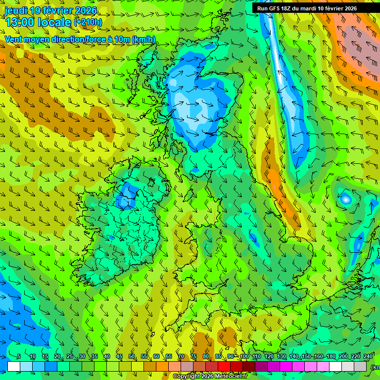 Modele GFS - Carte pr�visions 