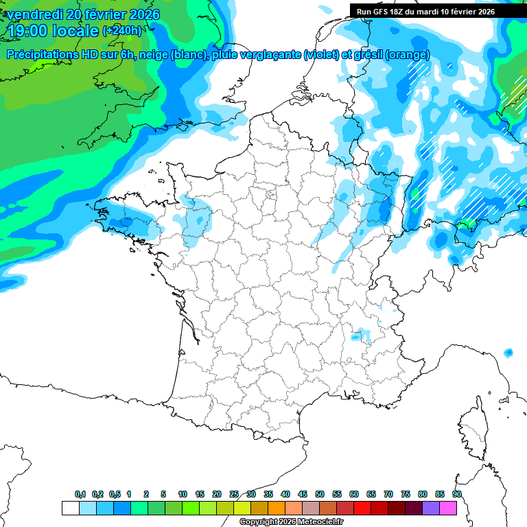 Modele GFS - Carte pr�visions 