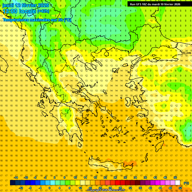 Modele GFS - Carte pr�visions 