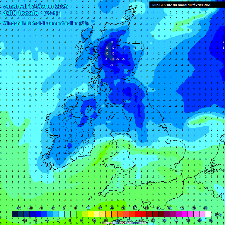 Modele GFS - Carte pr�visions 