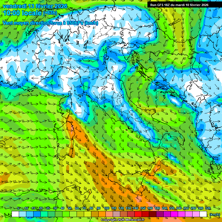 Modele GFS - Carte pr�visions 