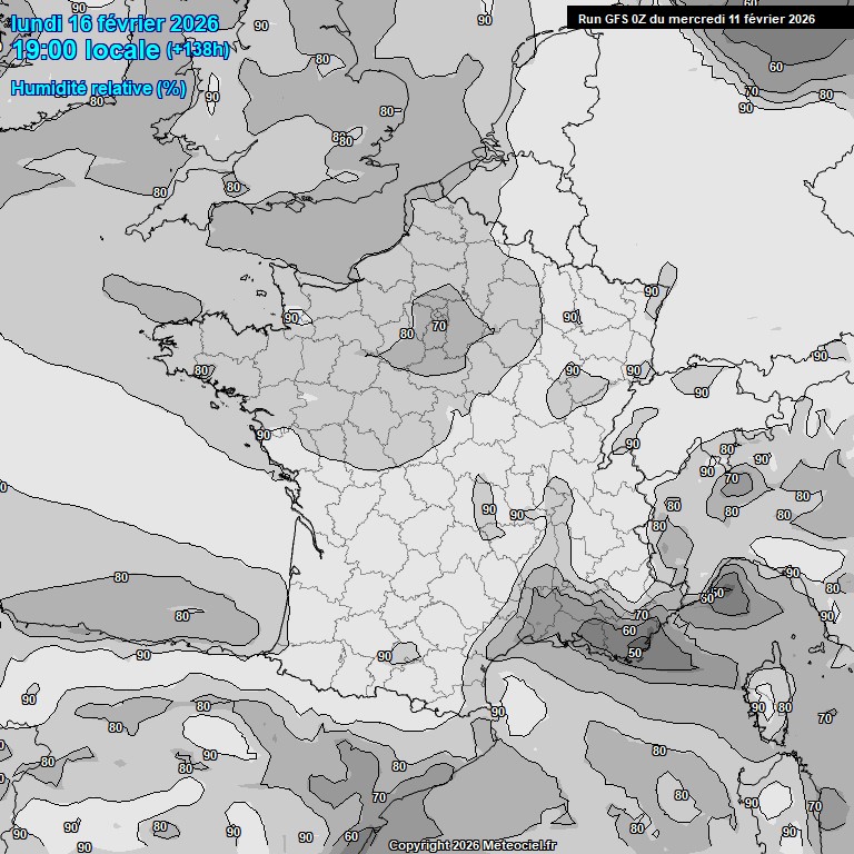 Modele GFS - Carte pr�visions 