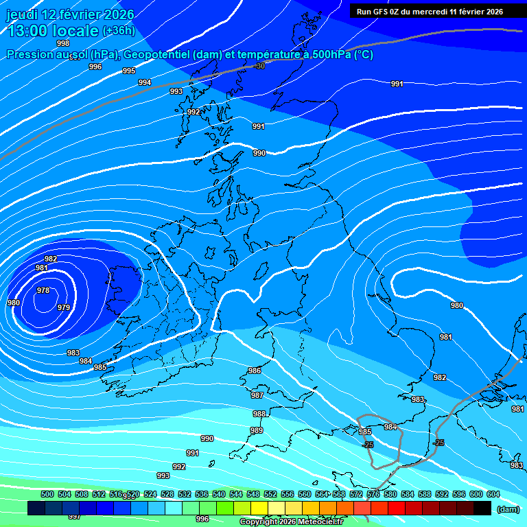 Modele GFS - Carte pr�visions 