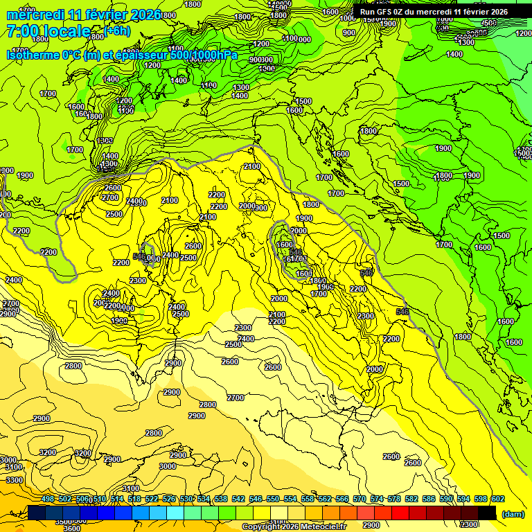 Modele GFS - Carte pr�visions 