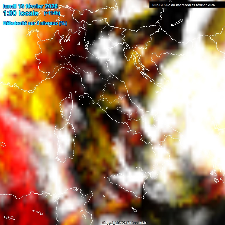 Modele GFS - Carte pr�visions 