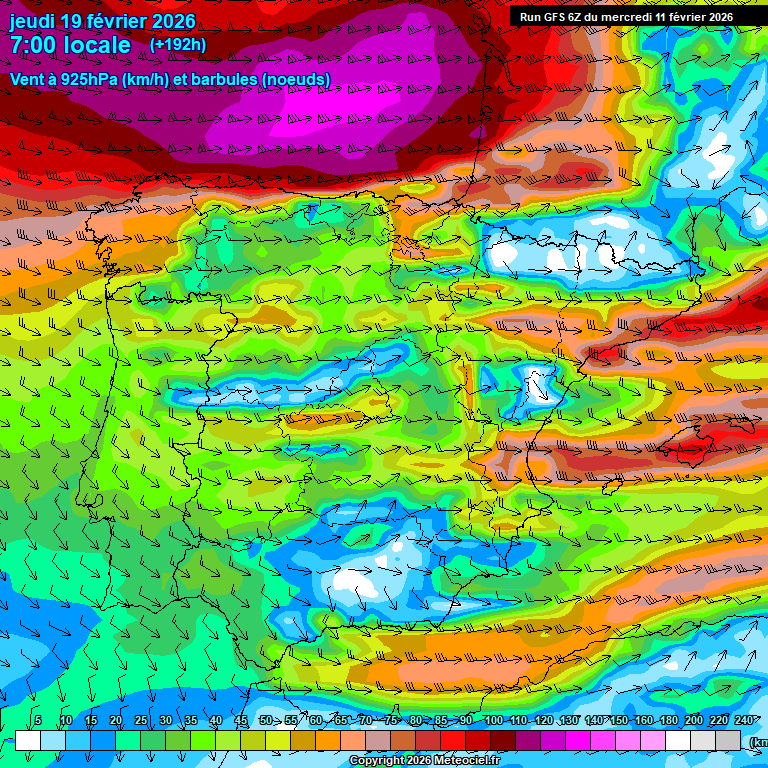 Modele GFS - Carte pr�visions 