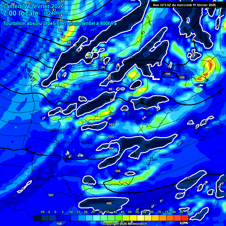 Modele GFS - Carte pr�visions 