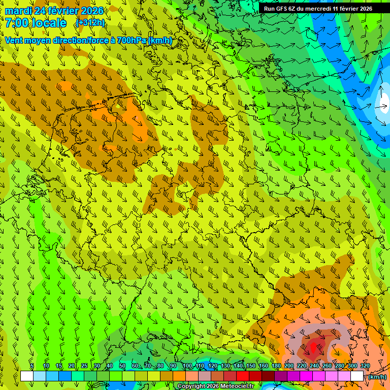 Modele GFS - Carte pr�visions 