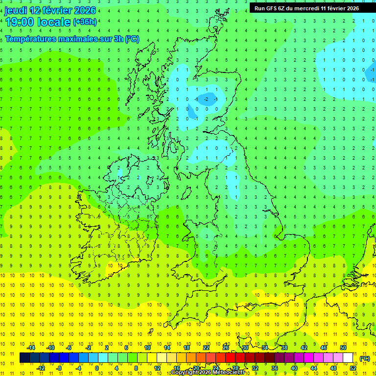 Modele GFS - Carte pr�visions 