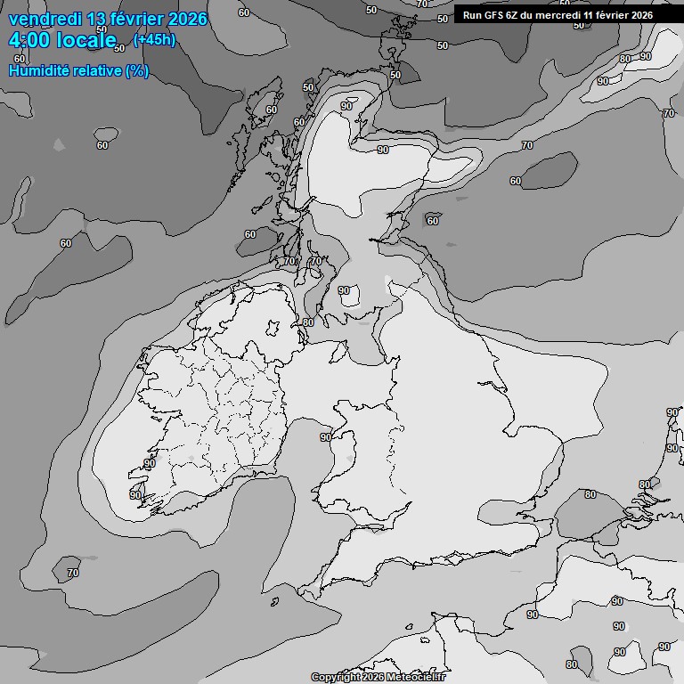 Modele GFS - Carte pr�visions 