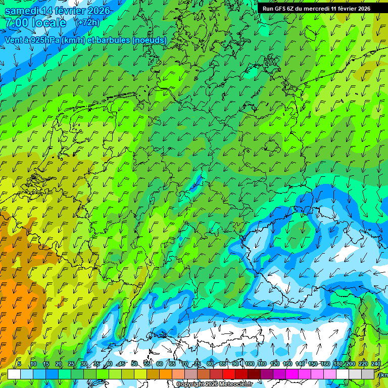 Modele GFS - Carte pr�visions 