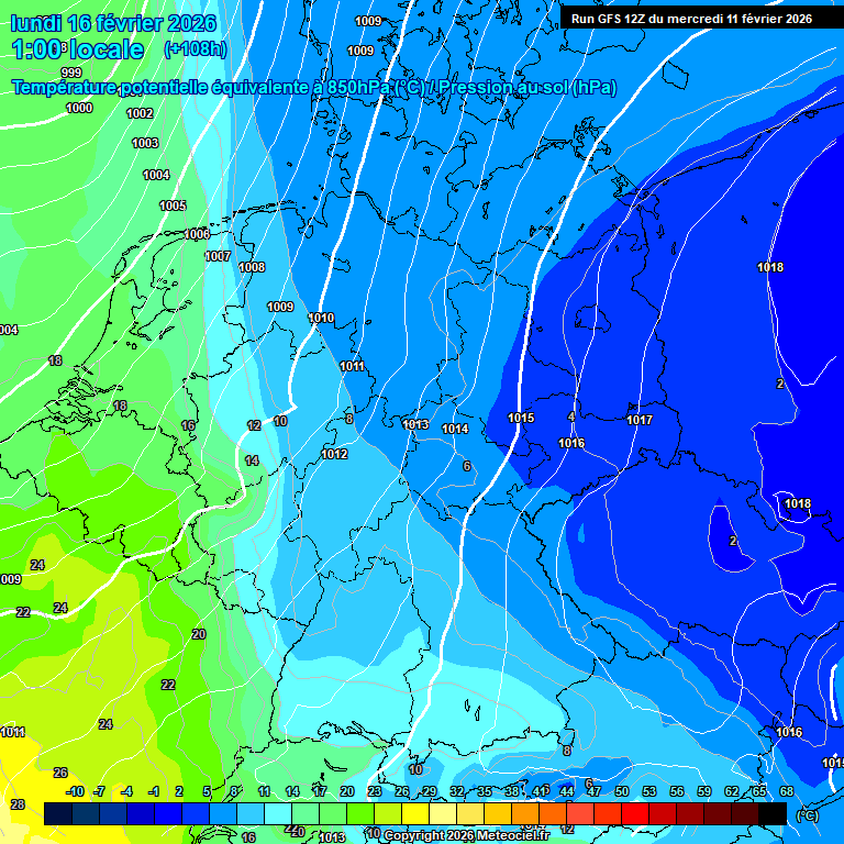 Modele GFS - Carte pr�visions 