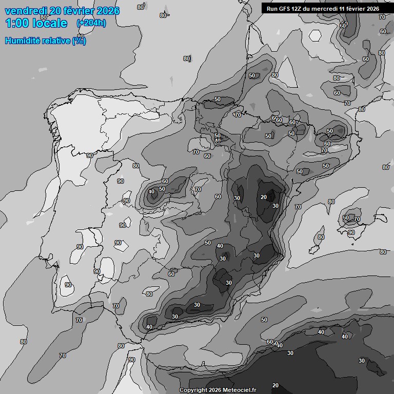 Modele GFS - Carte pr�visions 