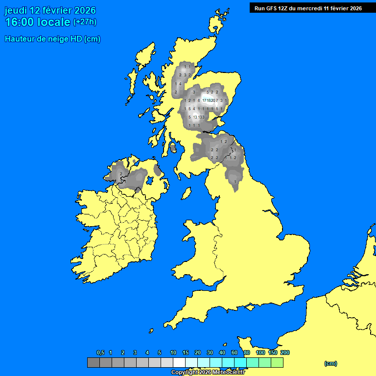 Modele GFS - Carte pr�visions 